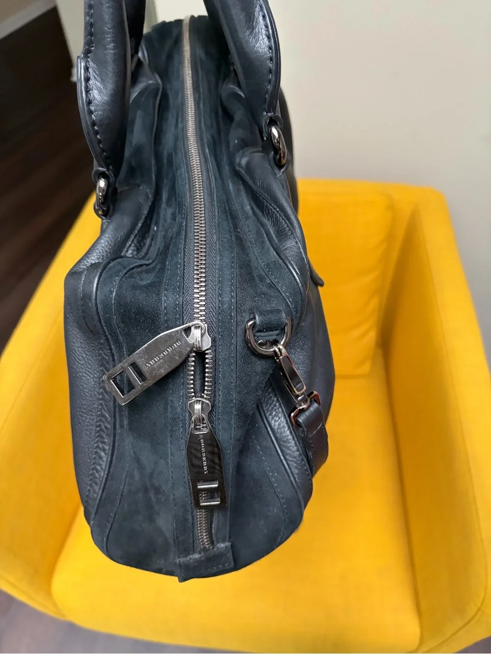 GUC Burberry Leather Satchel Bag